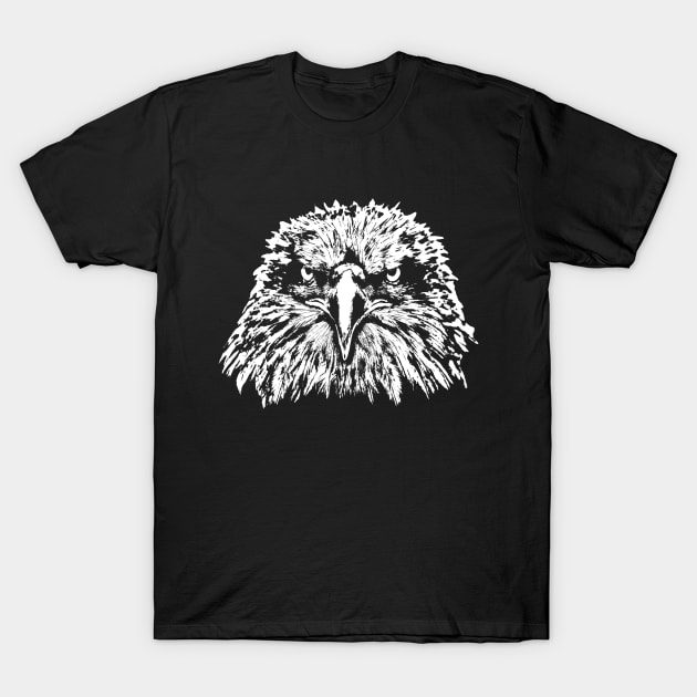 Bald Eagle Head T-Shirt by R LANG GRAPHICS